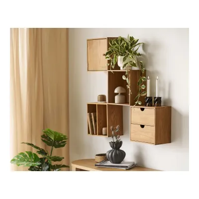 Townsville Wandregale 4er-Set Eiche | Natur