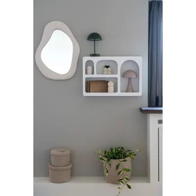 Bryne Wandregal Holz | Weiss