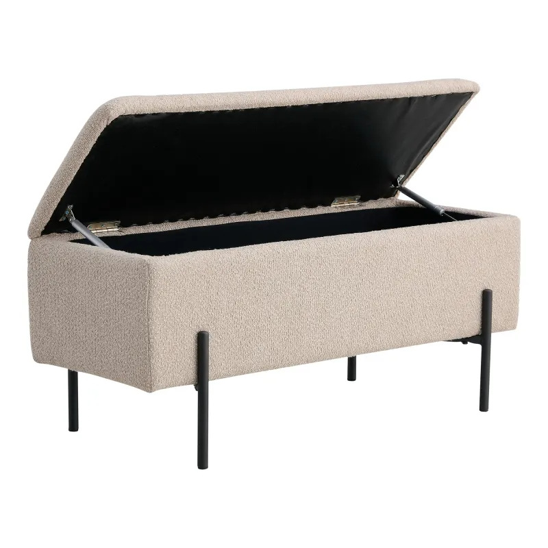 Watford-Bank Truhe Stauraum Bouclé | Beige