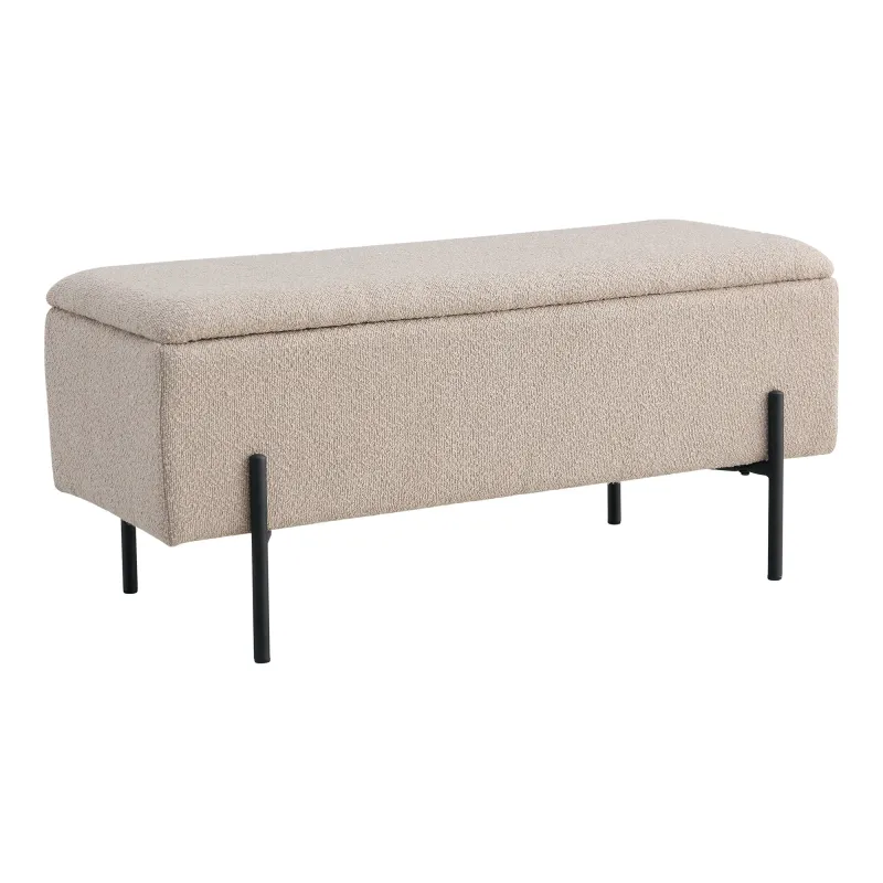 Watford-Bank Truhe Stauraum Bouclé | Beige Watford-Bank Truhe Stauraum Bouclé | Beige