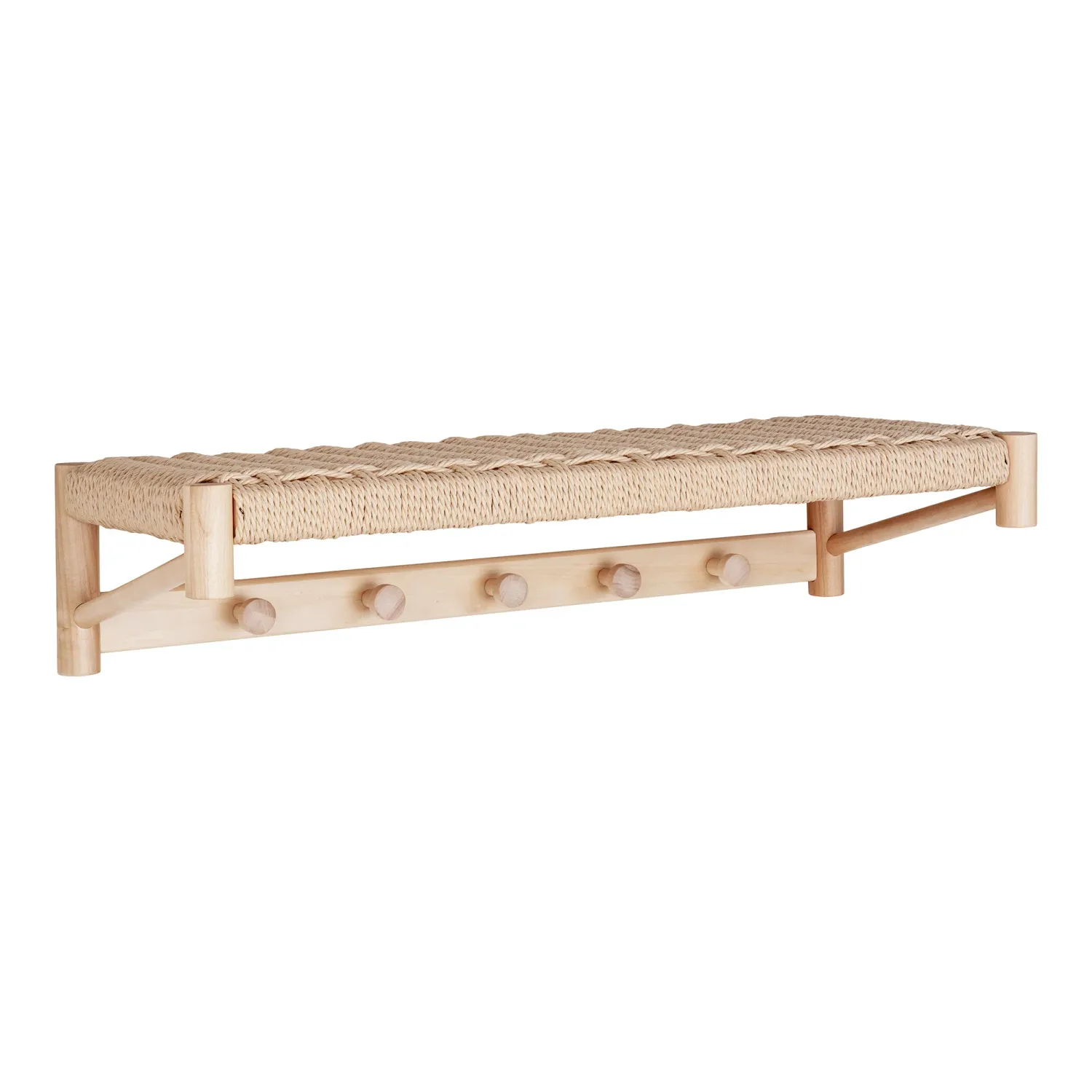 Abano Regal Hutablage Garderobe Pappelholz Naturgeflecht | Natur Abano Regal Hutablage Garderobe Pappelholz Naturgeflecht | Natur