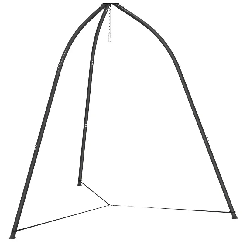 Ständer Hängesessel Dreieckig Verstellbare Kette Stabile Basis Belastbar 150kg | Schwarz Ständer Hängesessel Dreieckig Verstellbare Kette Stabile Basis Belastbar 150kg | Schwarz