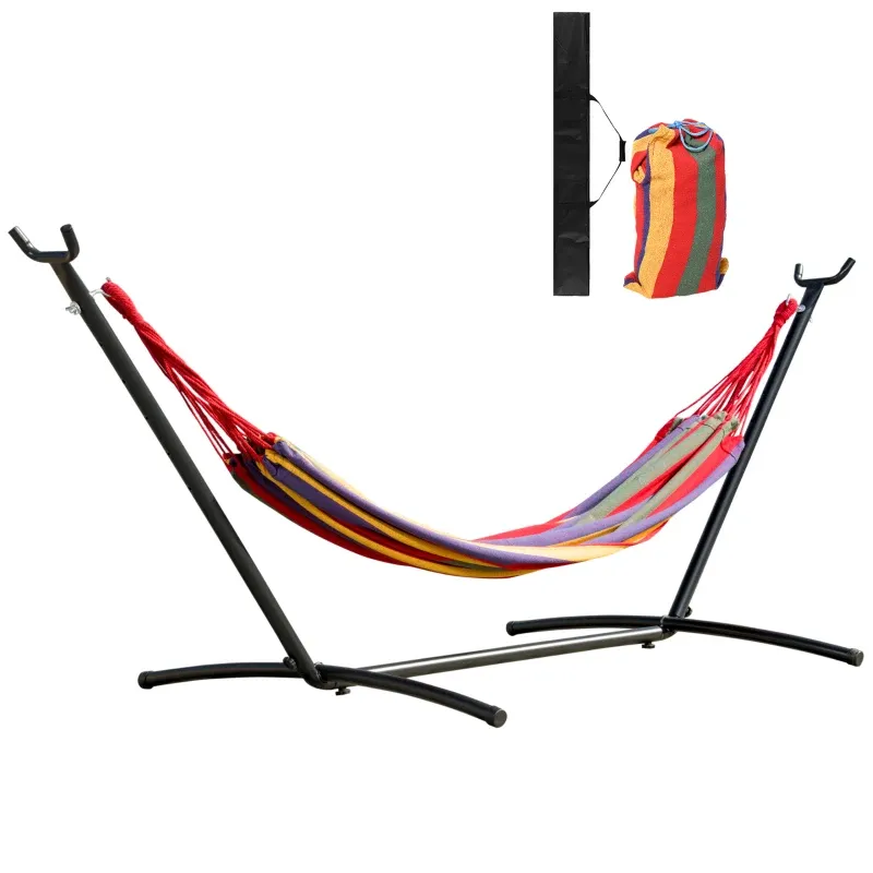 Hängematte Gestell Höhenverstellbar Tragetasche Baumwolle Stahl Outdoor | Mehrfarbig Hängematte Gestell Höhenverstellbar Tragetasche Baumwolle Stahl Outdoor | Mehrfarbig