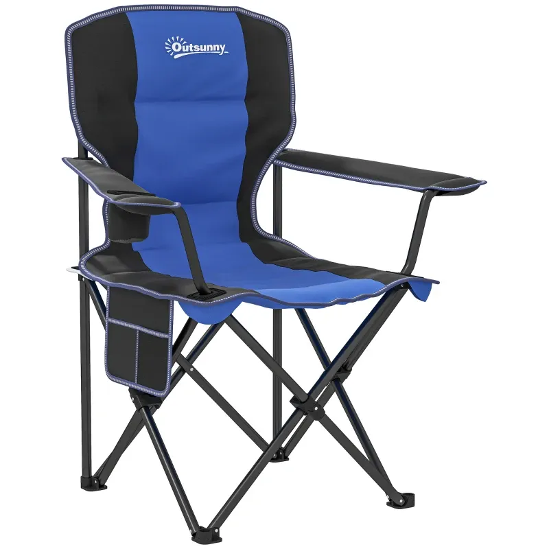 Campingstuhl Faltbar Tasche Getränkehalter Transporttasche | Blau