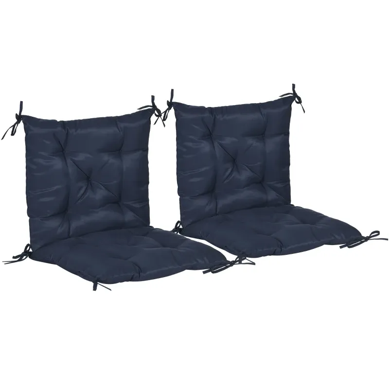 2er-Set Sitzkissen 98x50cm Stuhlkissen 8cm Dick | Dunkelblau 2er-Set Sitzkissen 98x50cm Stuhlkissen 8cm Dick | Dunkelblau