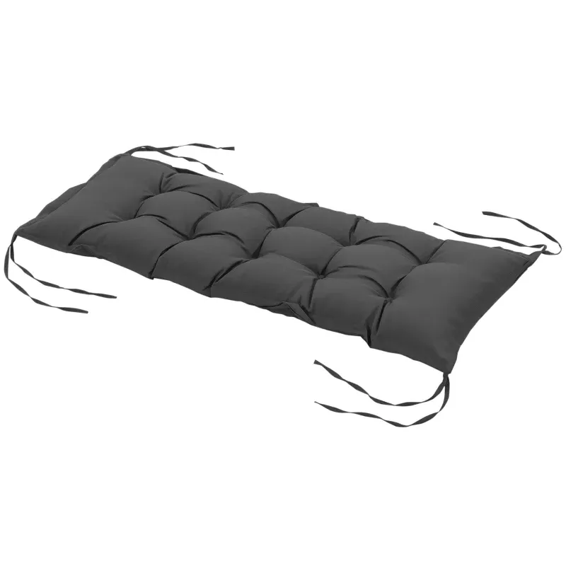 Sitzkissen 100x40cm für Gartenbank Hollywoodschaukel Polsterauflage | Dunkelgrau Sitzkissen 100x40cm für Gartenbank Hollywoodschaukel Polsterauflage | Dunkelgrau
