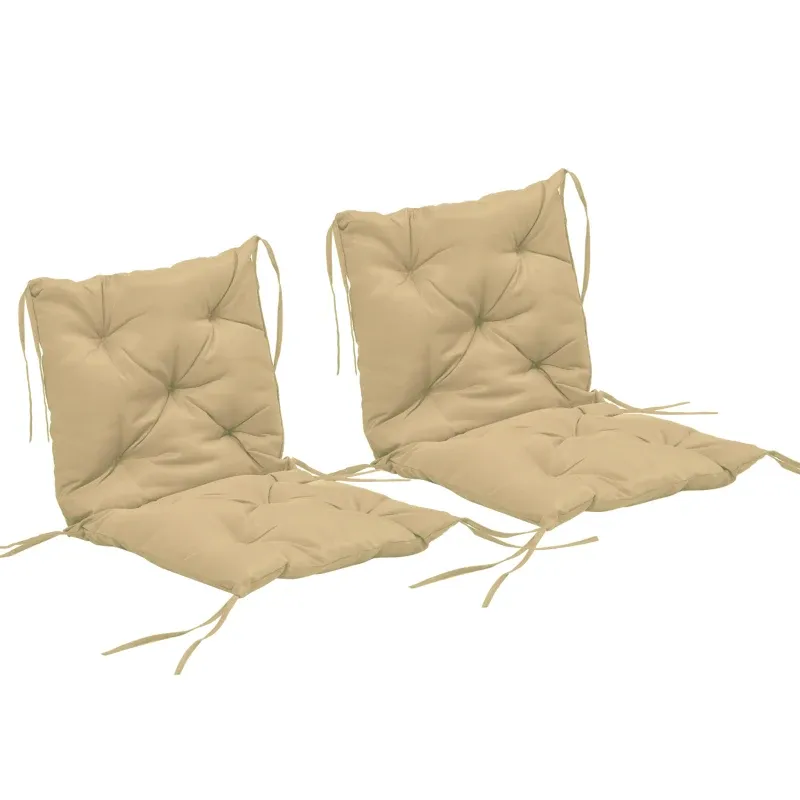 2er-Set Sitzkissen 98x50cm Stuhlkissen 8cm Dick | Khaki 2er-Set Sitzkissen 98x50cm Stuhlkissen 8cm Dick | Khaki