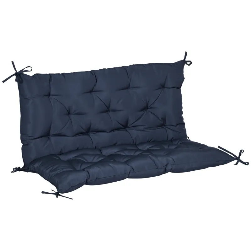 Bankkissen Sitz Rückenpolster Gartenbank Schaukel Sofa 2-Sitzer | Dunkelblau Bankkissen Sitz Rückenpolster Gartenbank Schaukel Sofa 2-Sitzer | Dunkelblau