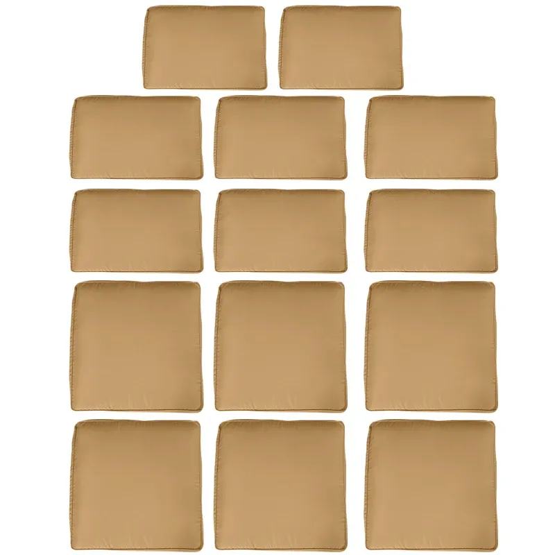 14er Set Ersatzbezüge Gartenmöbelkissen 6 Sitzkissenbezüge 8 Rückenkissenbezüge | Braun 14er Set Ersatzbezüge Gartenmöbelkissen 6 Sitzkissenbezüge 8 Rückenkissenbezüge | Braun