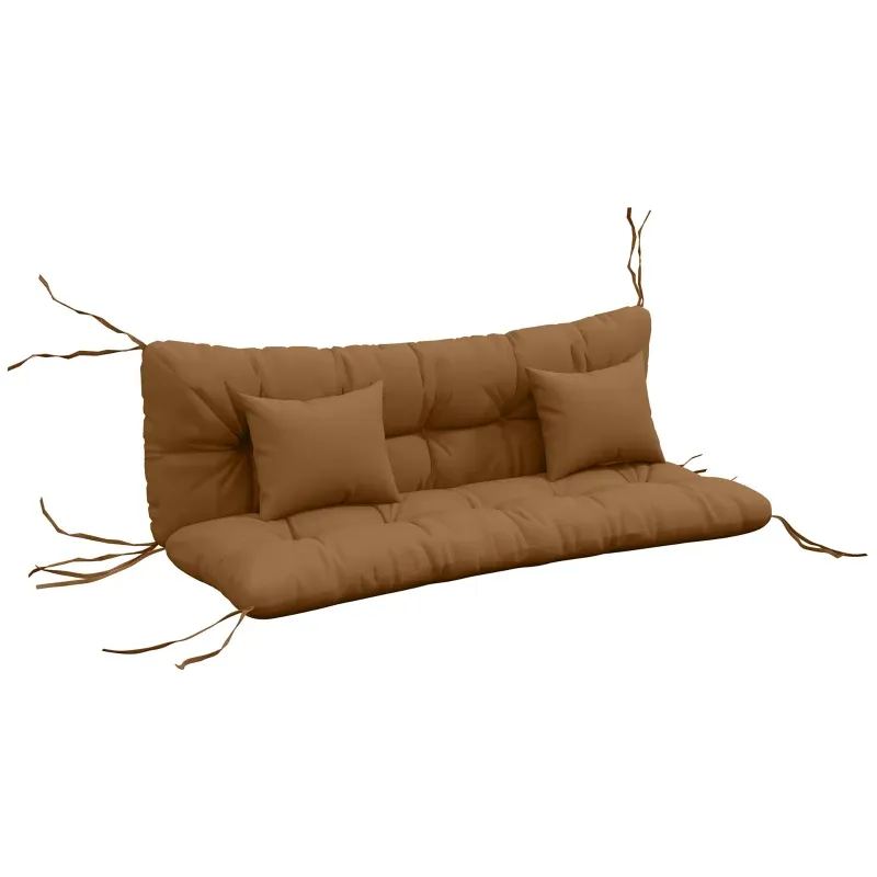 4er-Set Sitzkissen für Hollywoodschaukel 150x50cm Wasserabweisend 10cm Dick | Braun 4er-Set Sitzkissen für Hollywoodschaukel 150x50cm Wasserabweisend 10cm Dick | Braun