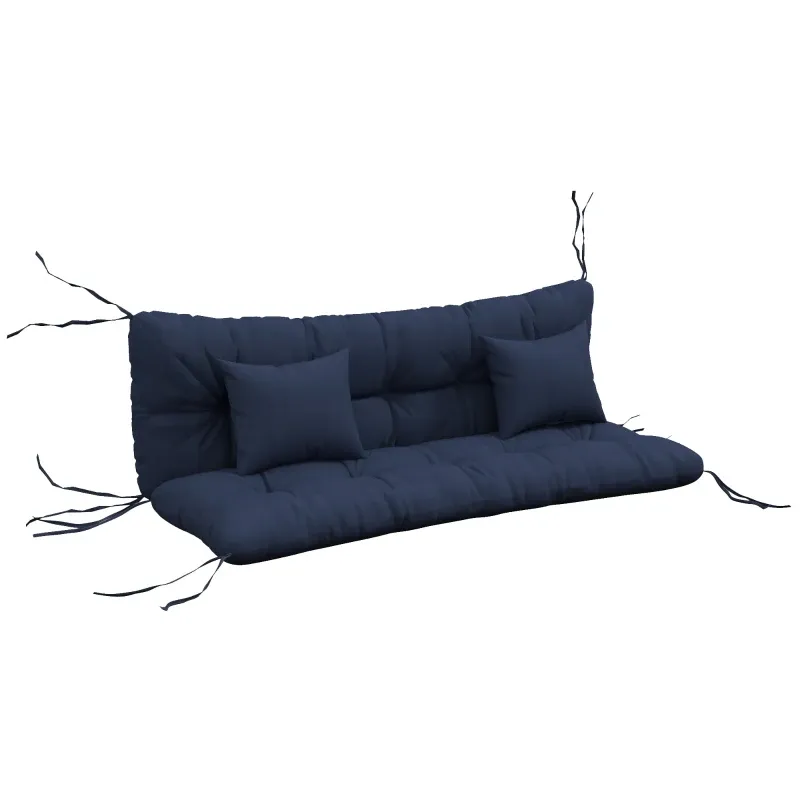 4er-Set Sitzkissen 150x50cm Wasserabweisend Stuhlkissen Hollywoodschaukel 10cm Dick | Marineblau 4er-Set Sitzkissen 150x50cm Wasserabweisend Stuhlkissen Hollywoodschaukel 10cm Dick | Marineblau