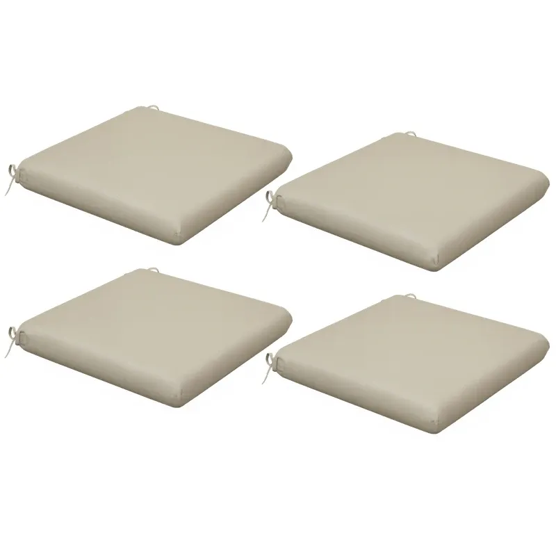 4er-Set Stuhlkissen Sitzauflagen 47x47cm Dicke Polsterung Farbbeständig | Beige 4er-Set Stuhlkissen Sitzauflagen 47x47cm Dicke Polsterung Farbbeständig | Beige
