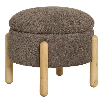 Medas Pouf Stauraum | Braun/Naturfarben Medas Pouf Stauraum | Braun/Naturfarben