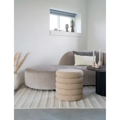 Brooklyn Pouf Stauraum Bouclé | Beige