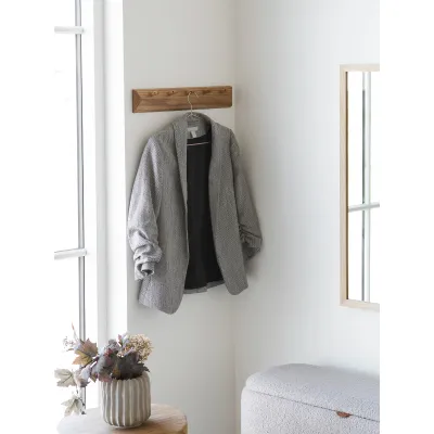 Barco Wandgarderobe mit 5 Haken | Eiche