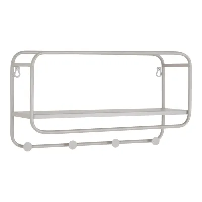 Wandgarderobe Hutablage Fair Stahl | Grau