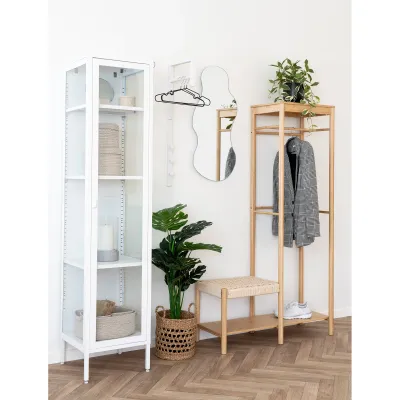 Garderobe Ember Kleiderständer Sitzbank Naturweide Bambus | Natur