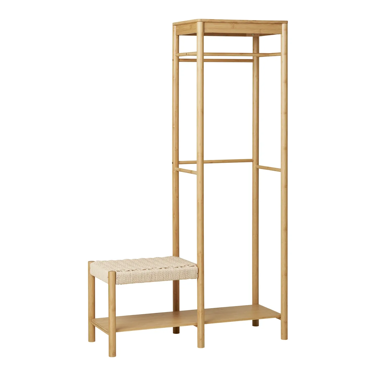 Garderobe Ember Kleiderständer Sitzbank Naturweide Bambus | Natur Garderobe Ember Kleiderständer Sitzbank Naturweide Bambus | Natur