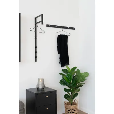 Garderobe Kleiderständer Trento Metall | Schwarz