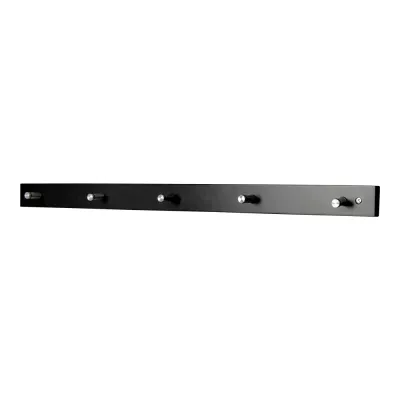Garderobe Kleiderhaken Padova Holz/Metall 5 Haken | Schwarz Garderobe Kleiderhaken Padova Holz/Metall 5 Haken | Schwarz