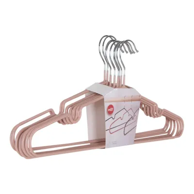 10er-Set Massa Hangers Metallkleiderbügel Rosé-Beschichtung | Rose