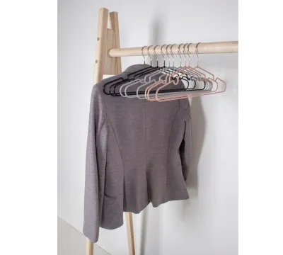 10er-Set Massa Hangers Metallkleiderbügel Rosé-Beschichtung | Rose