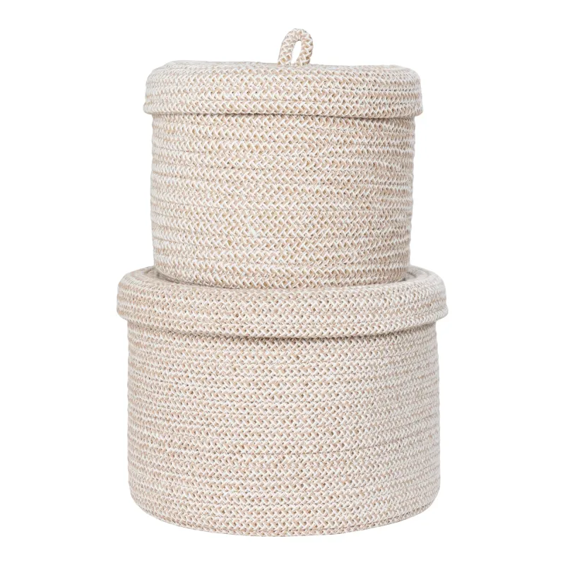 Sebal-Körbe Baumwolle Beige 2er-Set Sebal-Körbe Baumwolle Beige 2er-Set