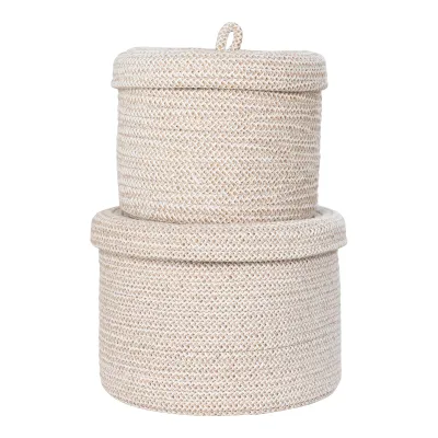 Sebal-Körbe Baumwolle Beige 2er-Set Sebal-Körbe Baumwolle Beige 2er-Set
