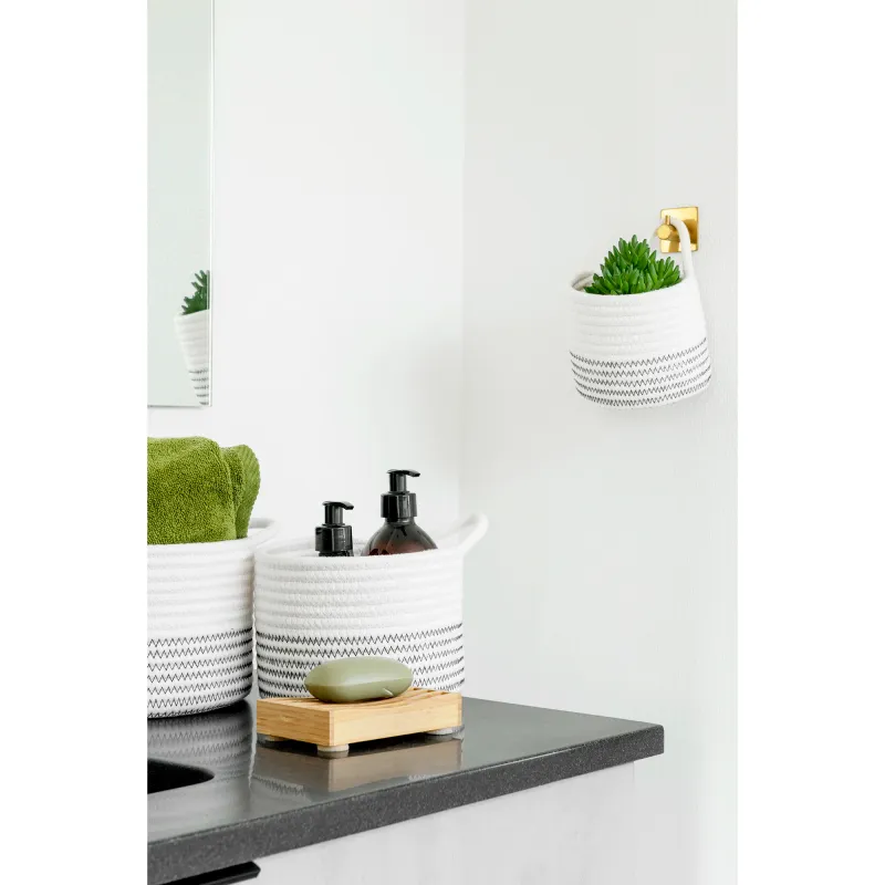 Jarana-Körbe Baumwolle Weiss 3er-Set