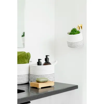 Jarana-Körbe Baumwolle Weiss 3er-Set