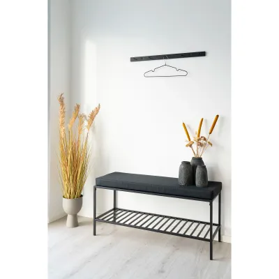 Vita Wandgarderobe Kleiderhaken Stahl | Schwarz