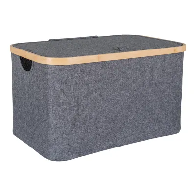 Noto-Korb Bambus/Textil | Dunkelgrau Noto-Korb Bambus/Textil | Dunkelgrau