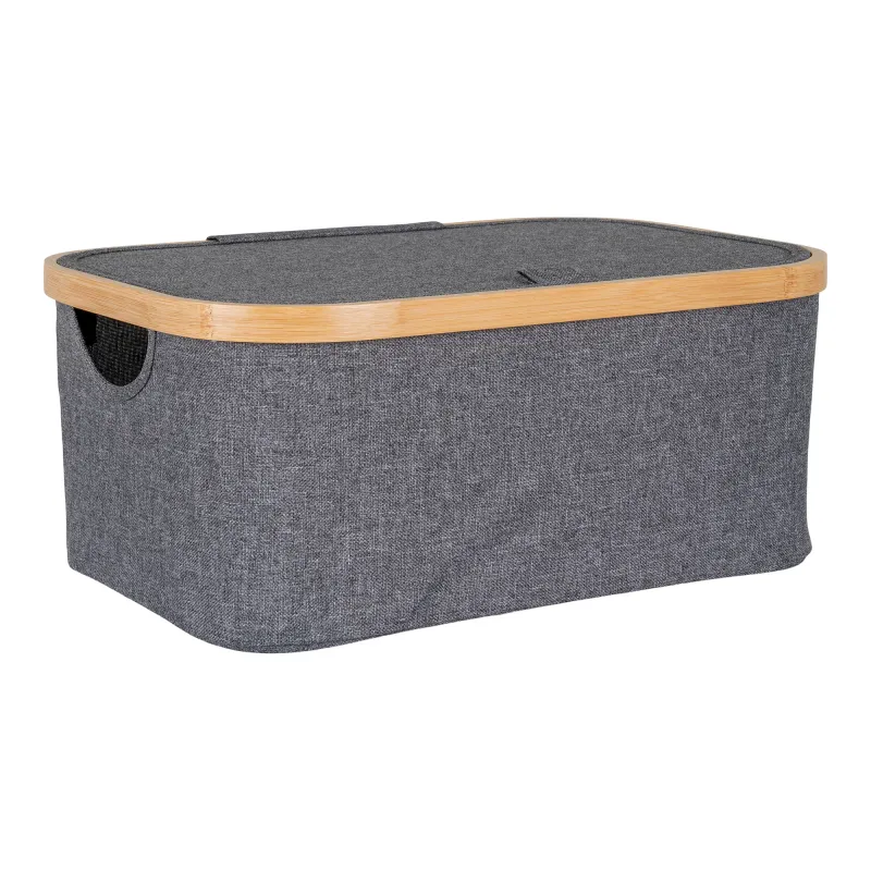 Noto-Korb Bambus/Textil | Dunkelgrau II Noto-Korb Bambus/Textil | Dunkelgrau II