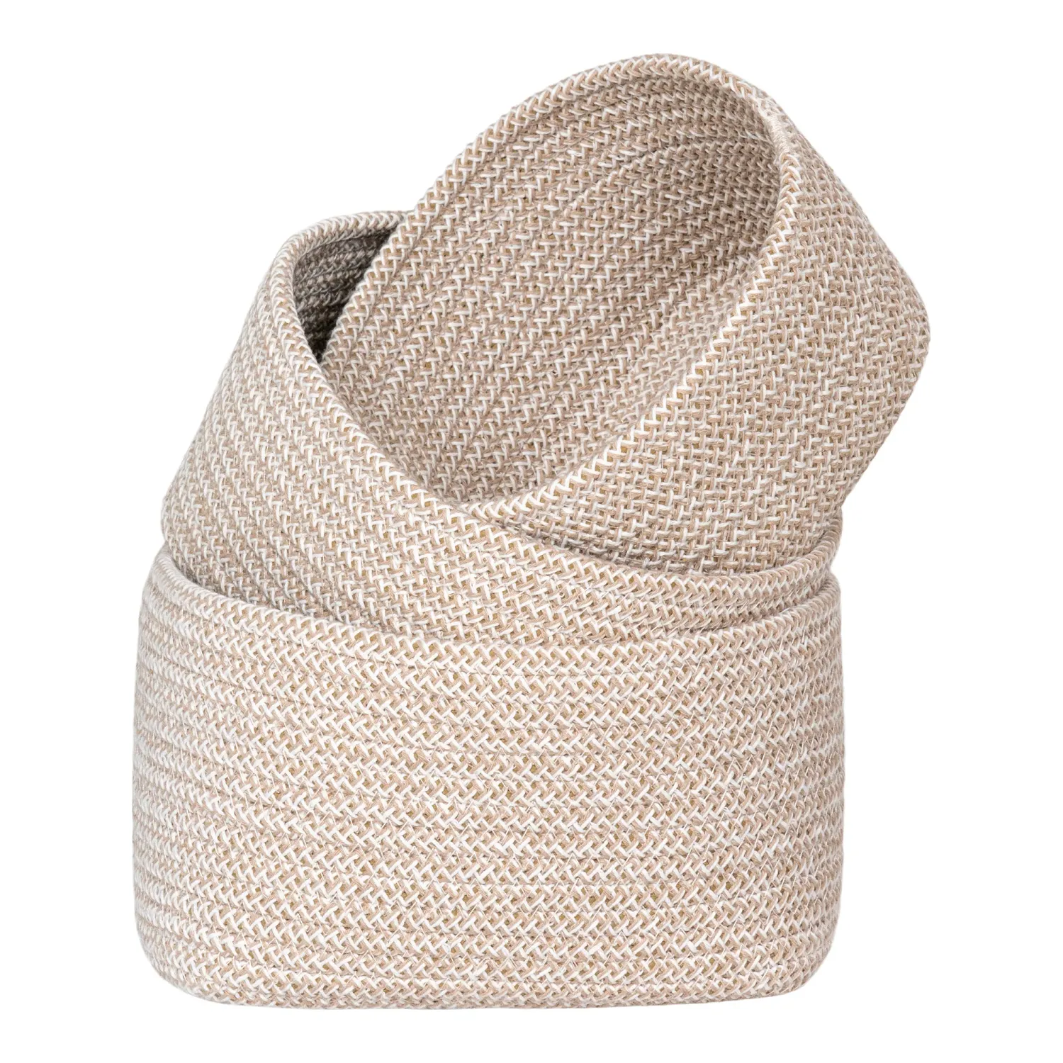 Cadima-Körbe Baumwolle Beige 3er-Set Cadima-Körbe Baumwolle Beige 3er-Set