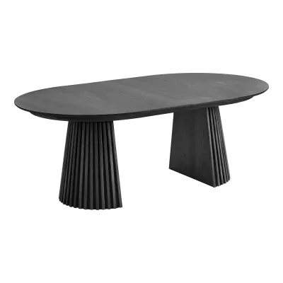 Osaka Esstisch Eichenfurnier Schwarz Inkl. 2 Verlängerungsplatten 120x200-250-300x75 cm Osaka Esstisch Eichenfurnier Schwarz Inkl. 2 Verlängerungsplatten 120x200-250-300x75 cm