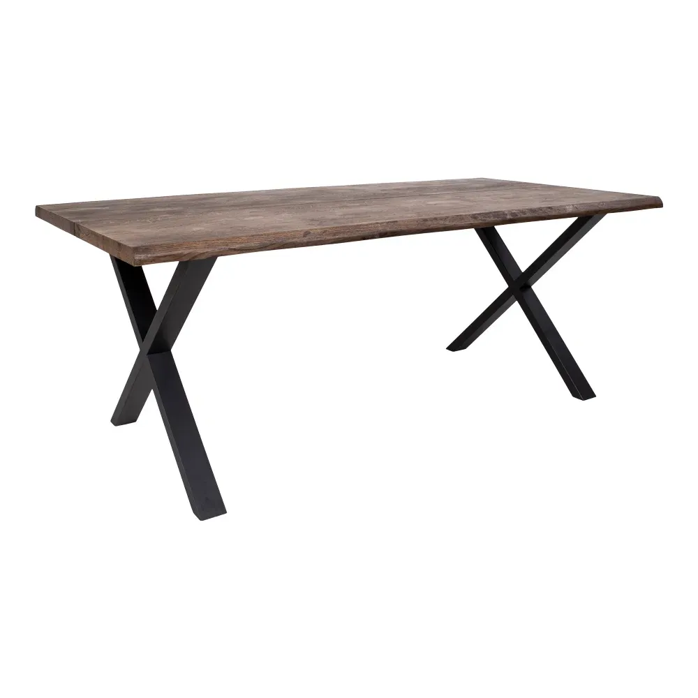 Esstisch Toulon Geschwungene Kante 95x200x75 cm Geräucherte Eiche FSC® 100%