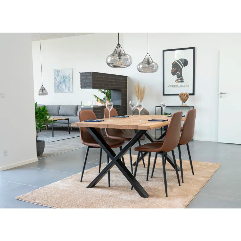 Esstisch Toulon Geschwungene Kante 95x140x75 cm Eiche Natur FSC® 100%