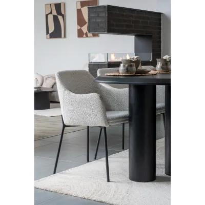 Esstisch Tirano Eschenfurnier 100x220x76 cm | Schwarz
