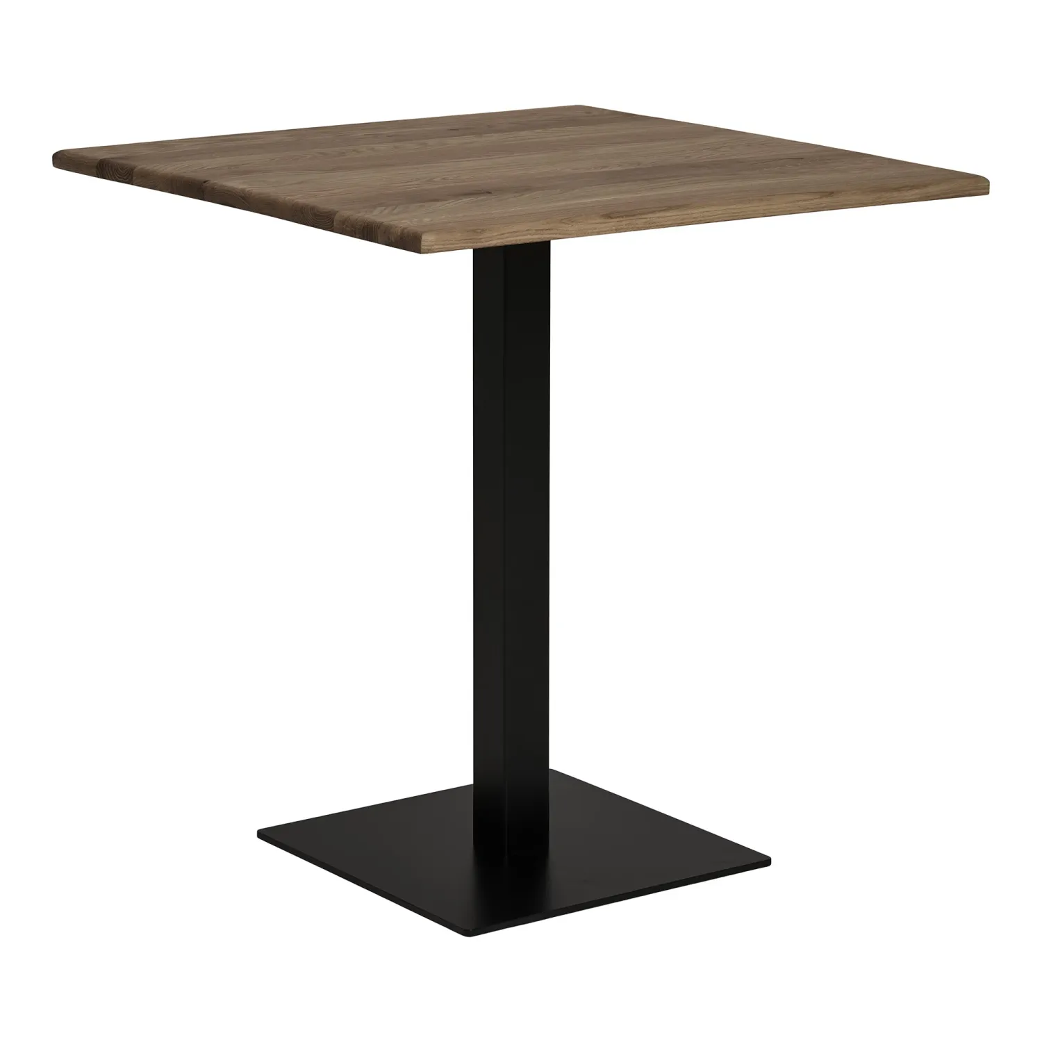 Lignano Café Tisch Geräucherte Eiche 70x70x75 cm Schwarzes Metallgestell Lignano Café Tisch Geräucherte Eiche 70x70x75 cm Schwarzes Metallgestell