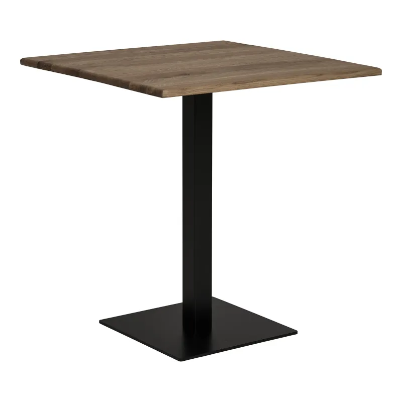 Lignano Café Tisch Geräucherte Eiche 70x70x75 cm Schwarzes Metallgestell Lignano Café Tisch Geräucherte Eiche 70x70x75 cm Schwarzes Metallgestell