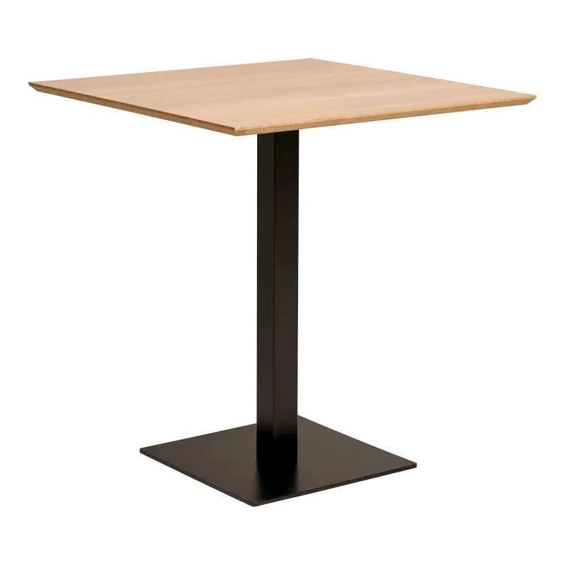 Fano Café Tisch Melamin Natur 70x70x75 cm Schwarzes Metallgestell Fano Café Tisch Melamin Natur 70x70x75 cm Schwarzes Metallgestell