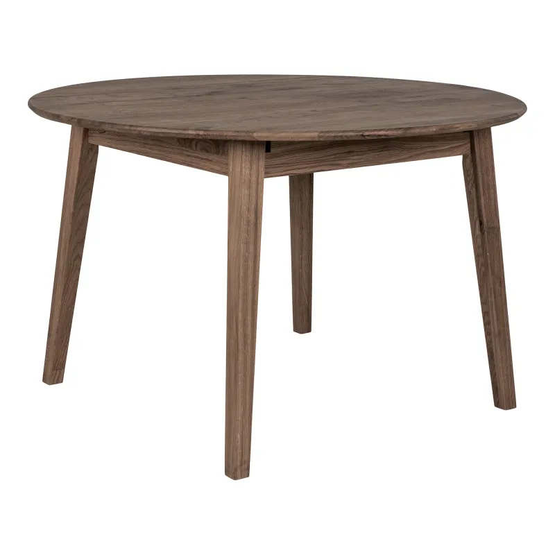 Metz Esstisch Eiche Geräuchert ø118x118-158x75 cm Integrierte Ausziehplatte Butterfly-Funktion Metz Esstisch Eiche Geräuchert ø118x118-158x75 cm Integrierte Ausziehplatte Butterfly-Funktion