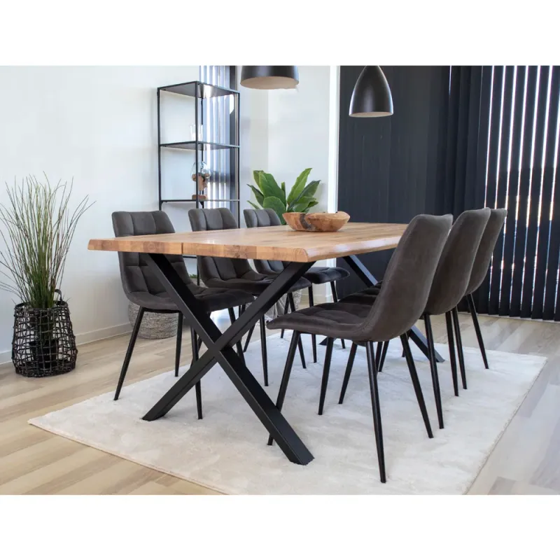 Esstisch Toulon Geschwungene Kante Eiche Natur 95x200x75 cm FSC® 100%
