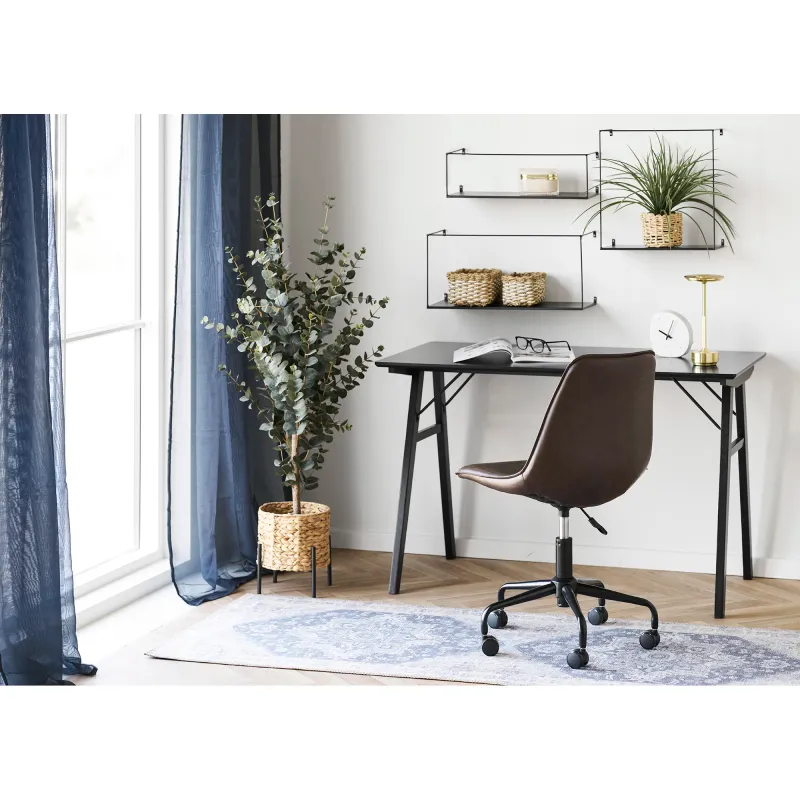 Vojens Schreibtisch, Esstisch 120x60x75 cm | Schwarz