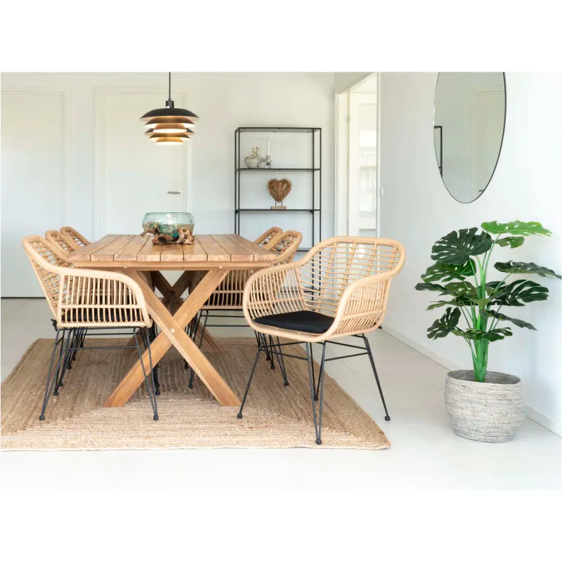 Murcia Esstisch Teakholz Natur 200x90x75 cm | Recycelt