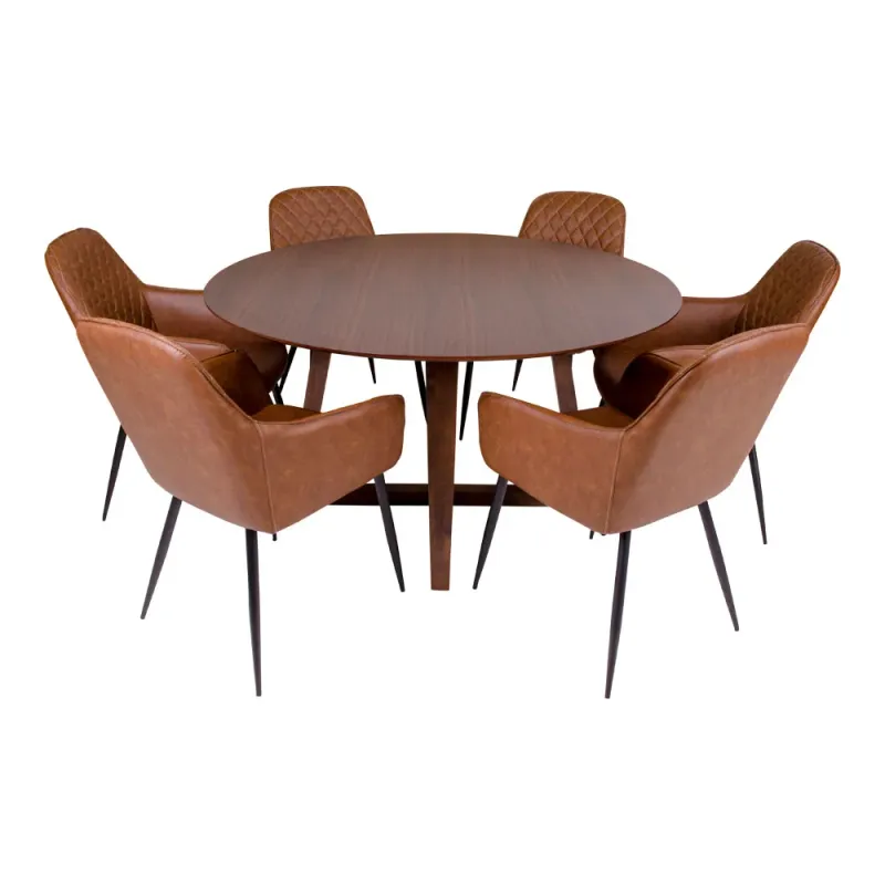 Hellerup Esstisch Walnussfurnier Ø137x76 cm | Rund