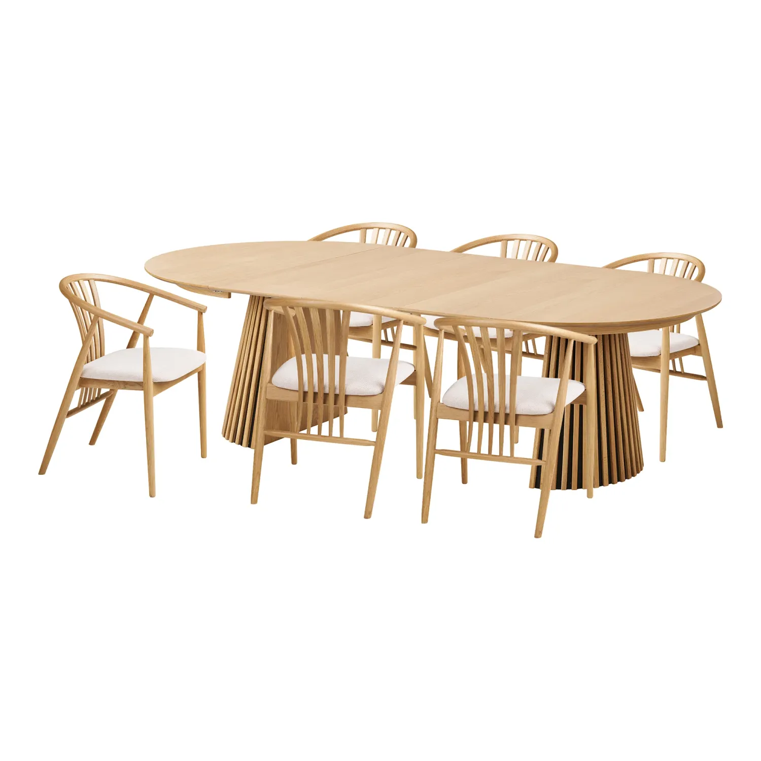 Essgruppe Osaka & Agustin | Esstisch & 6 Stühle | 120x120x75 cm / Natur Essgruppe Osaka & Agustin | Esstisch & 6 Stühle | 120x120x75 cm / Natur