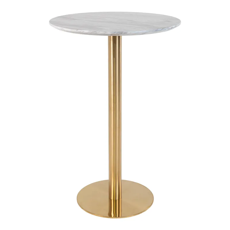 Bartisch Bolzano Marmoroptik Messingoptik Ø70x105 cm | Rund FSC® 100% Bartisch Bolzano Marmoroptik Messingoptik Ø70x105 cm | Rund FSC® 100%