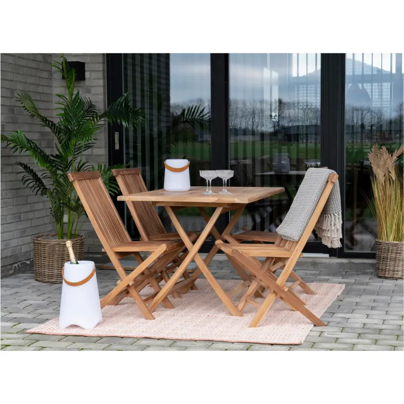 Oviedo Esstisch / Gartentisch Teakholz Natur 120x80x75 cm