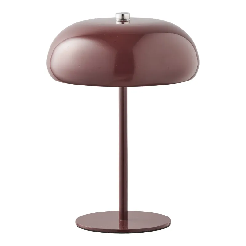 Margate Tischleuchte Wiederaufladbar Metall Bordeauxrot Ø16 cm LED Margate Tischleuchte Wiederaufladbar Metall Bordeauxrot Ø16 cm LED